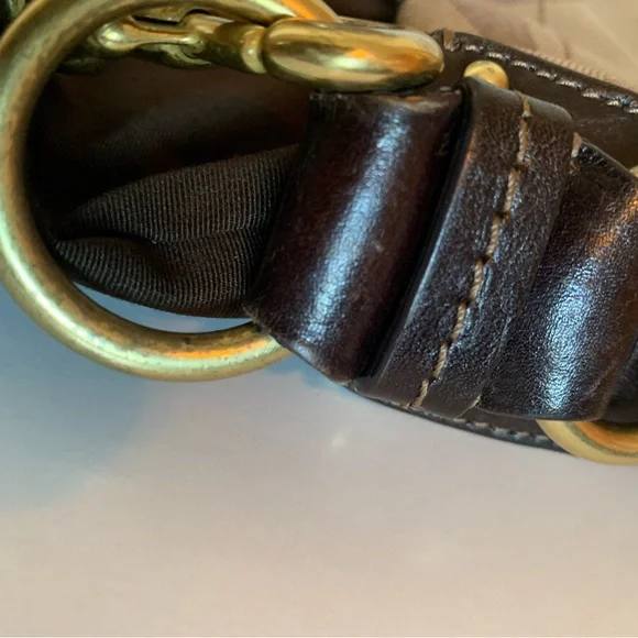 Coach Brown Shoulder Bag with Monogram Pattern - Picture 6 of 15